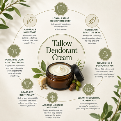 Premium Tallow Deodorant Cream